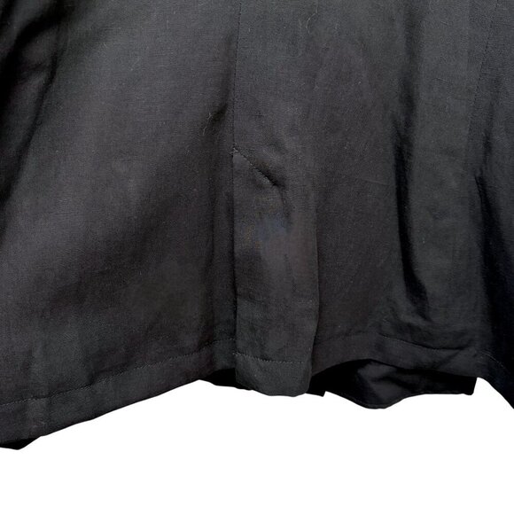 TORRID Studio Boyfriend Blazer Plus Size 3X Black Linen Lyocell Relaxed Jacket - Picture 7 of 10